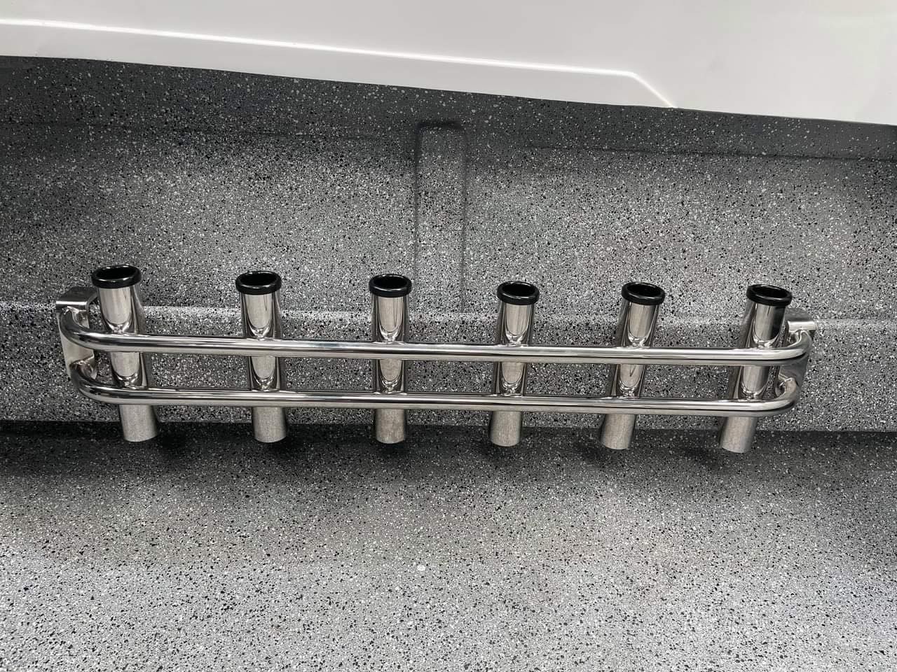 Stainless steel 6 Rod removable coaming rack