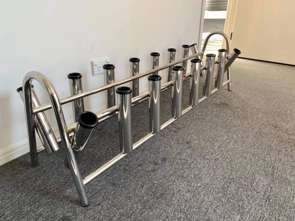 16 rod storage rack stainless with bent butt | Rod Storage Racks ...