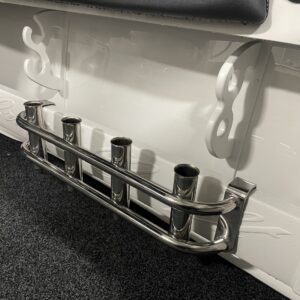 4 ROD REMOVABLE STAINLESS COAMING RACK SUIT ALL BOATS
