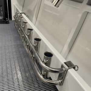 6 ROD REMOVABLE STAINLESS COAMING RACK SUIT ALL BOATS